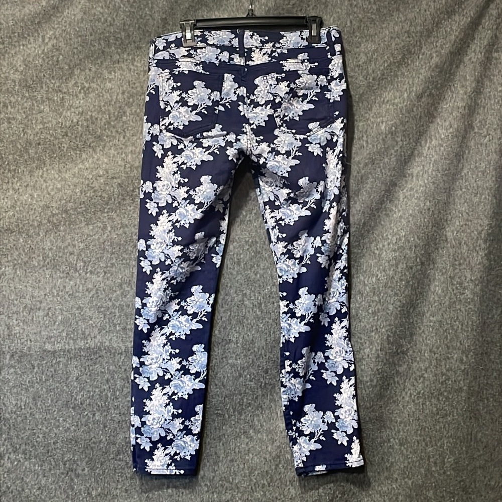 GAP 1969 Always Skinny Jeans -Blue Floral, mid, rise women 28/ 6R - Picture 2 of 7